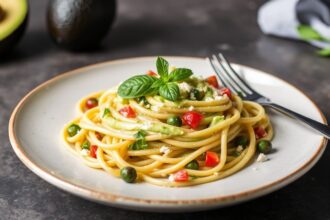 صلصة أفوكادو باستا كريمية مخملية، وصفة سهلة منعشة