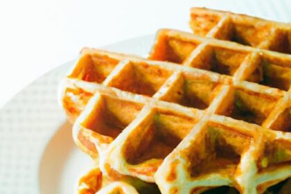 Heavenly Soft Waffles Drenched in Golden Syrup Bliss