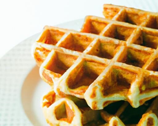 Heavenly Soft Waffles Drenched in Golden Syrup Bliss