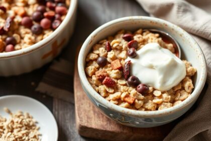 طبق شوفان عائلي كبير ومشبع، صباحات دافئة و سهلة.