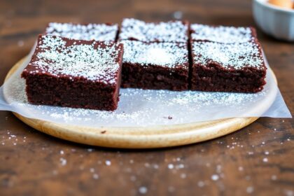 براونيز نباتية لذيذة بدون بيض.