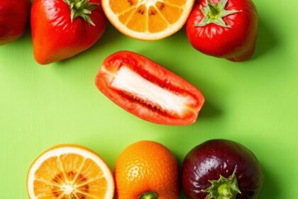 ألوان طعام طبيعية زاهية من الطبيعة لتزيين الأطباق.