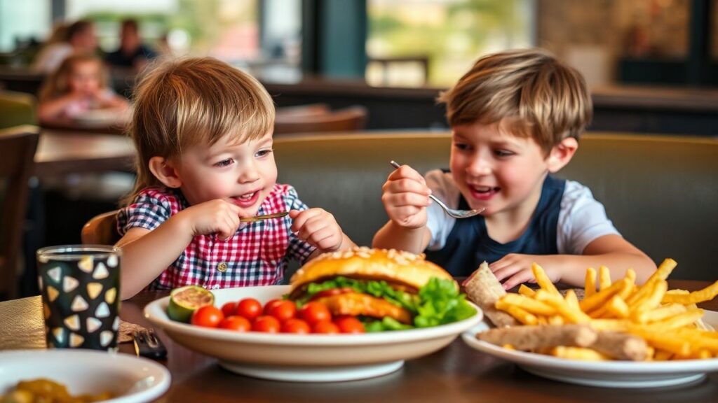 Taming picky eaters at restaurants: menu preview, portion tips.