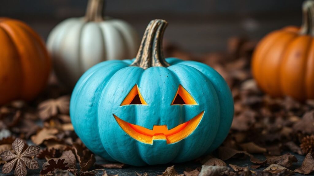 Teal pumpkin for safe Halloween joy