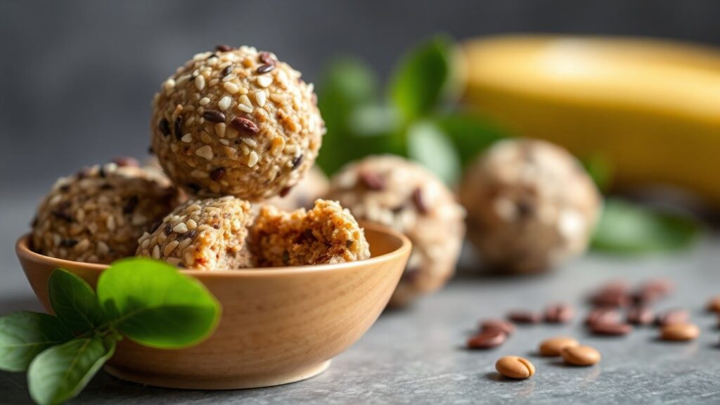 كرات فطور سهلة بدون خبز، طاقة صباحية.