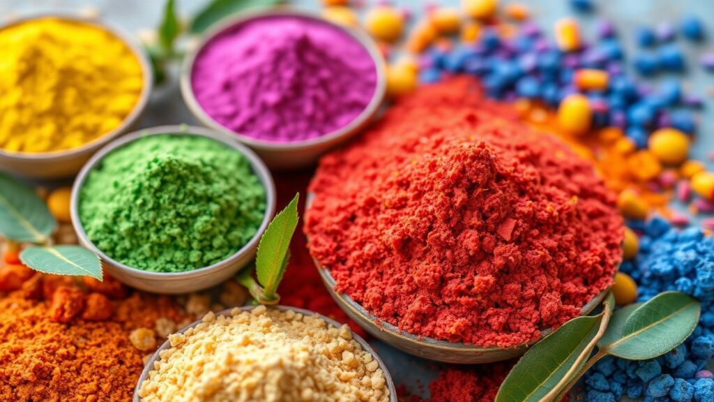 Vibrant natural food colorings add color to healthy, sustainable dishes.