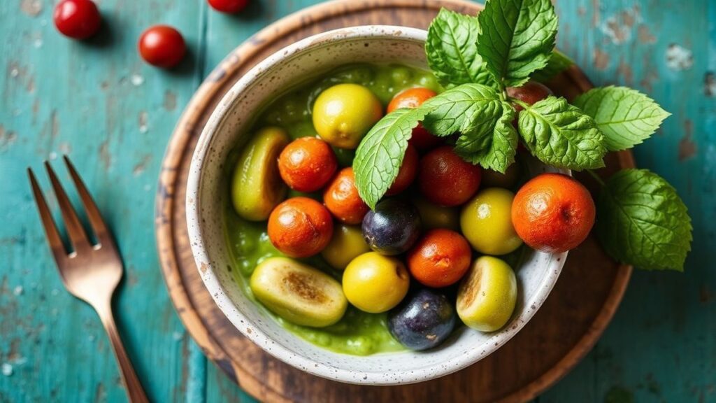 Vibrant natural food colorings from nature's palette brighten dishes beautifully.