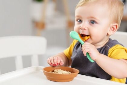 Happy baby-led weaning utensils for little foodies.
