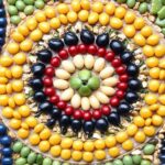 Stunning mosaic art ideas using beans and seeds.