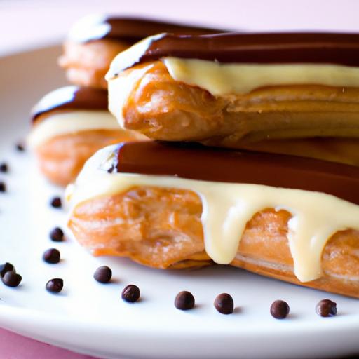 Decadent Éclairs Filled with Smooth, Creamy Pudding