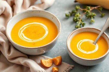 شوربة قرع عسلي كريمية: أول متعة لطفل.