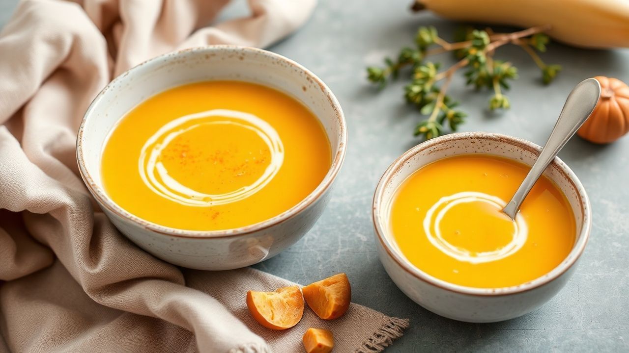 شوربة قرع عسلي كريمية: أول متعة لطفل.