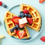 وافل فواكه ملونة للأطفال.