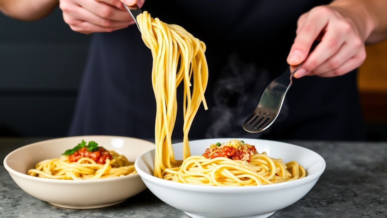 أطباق باستا شهية لمئة ضيف.