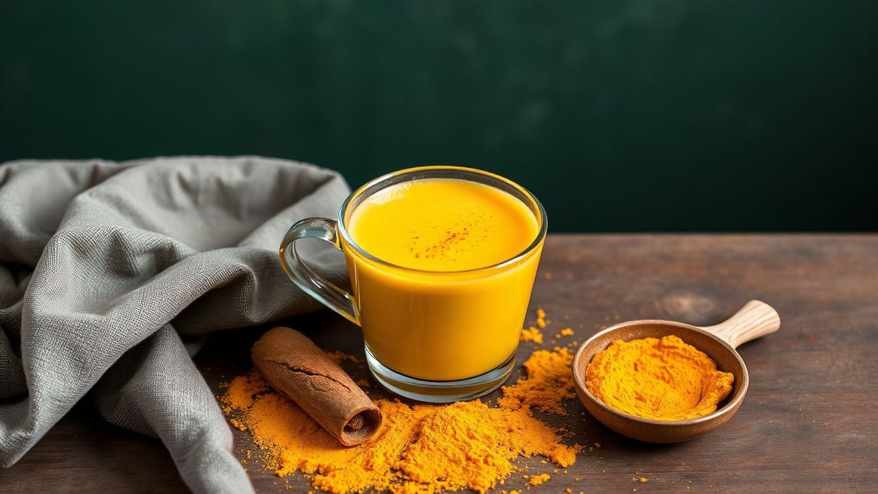 حليب ذهبي سحري: لاتيه كركم لصحة متألقة