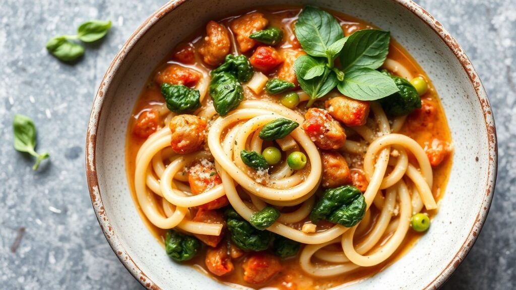 Sneaky greens pasta e fagioli adds hidden veggies to your healthy Italian soup.