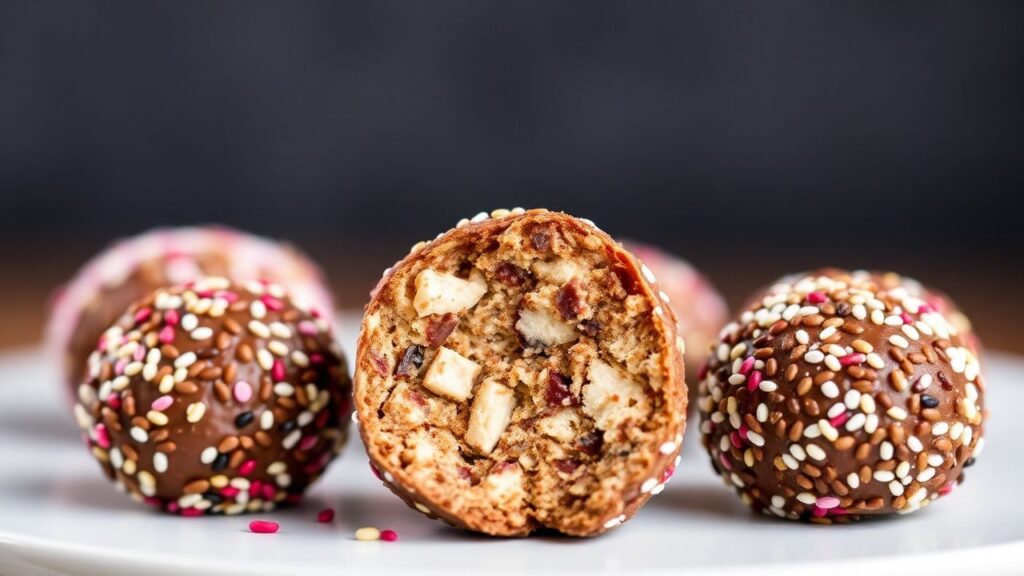 كرات الطاقة السهلة للأطفال، وجبة خفيفة صحية.