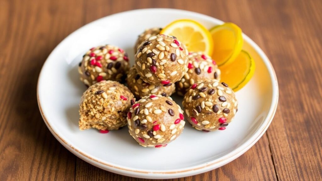 كرات طاقة سهلة للأطفال، وجبة خفيفة لذيذة.