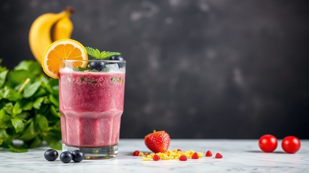 Healthy low-sugar smoothie