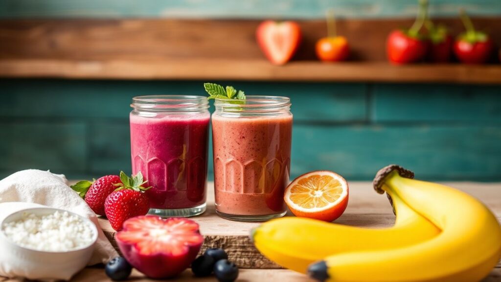 Healthy low-sugar smoothie