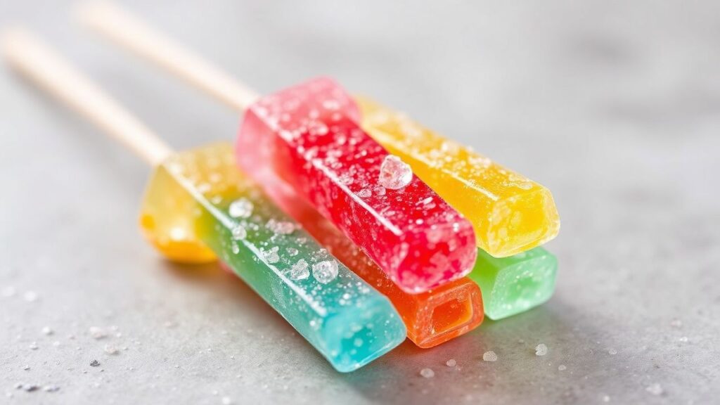 Making magical colorful rock candy.