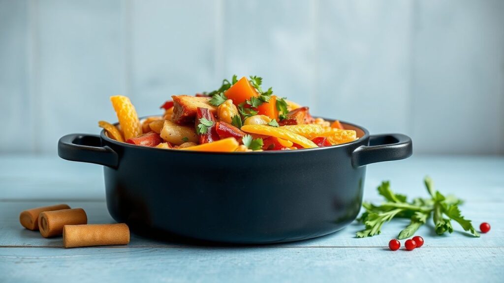 One-pot chicken and rice dish
