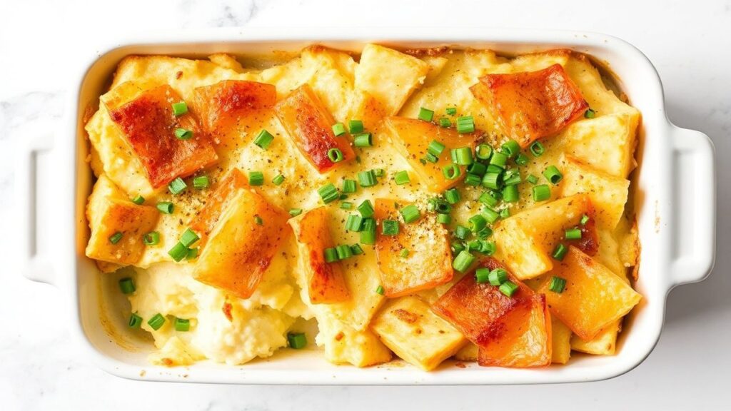 طبق بطاطس مخبوزة مرتين شهي