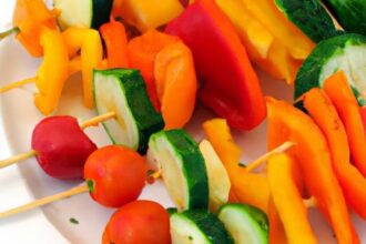 Brighten Your Snack Time: Rainbow Veggie Skewers & Dip!