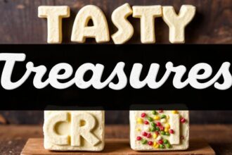 مكونات لذيذة لحرف يدوية صالحة للأكل.