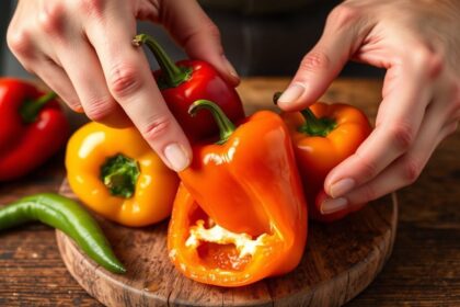 يدان محميتان من حروق الفلفل الحار، مع التعامل الآمن.