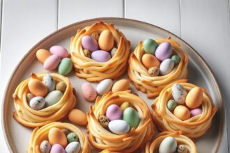 Crunchy Delights: Edible Bird’s Nest Cookies with Candy Eggs