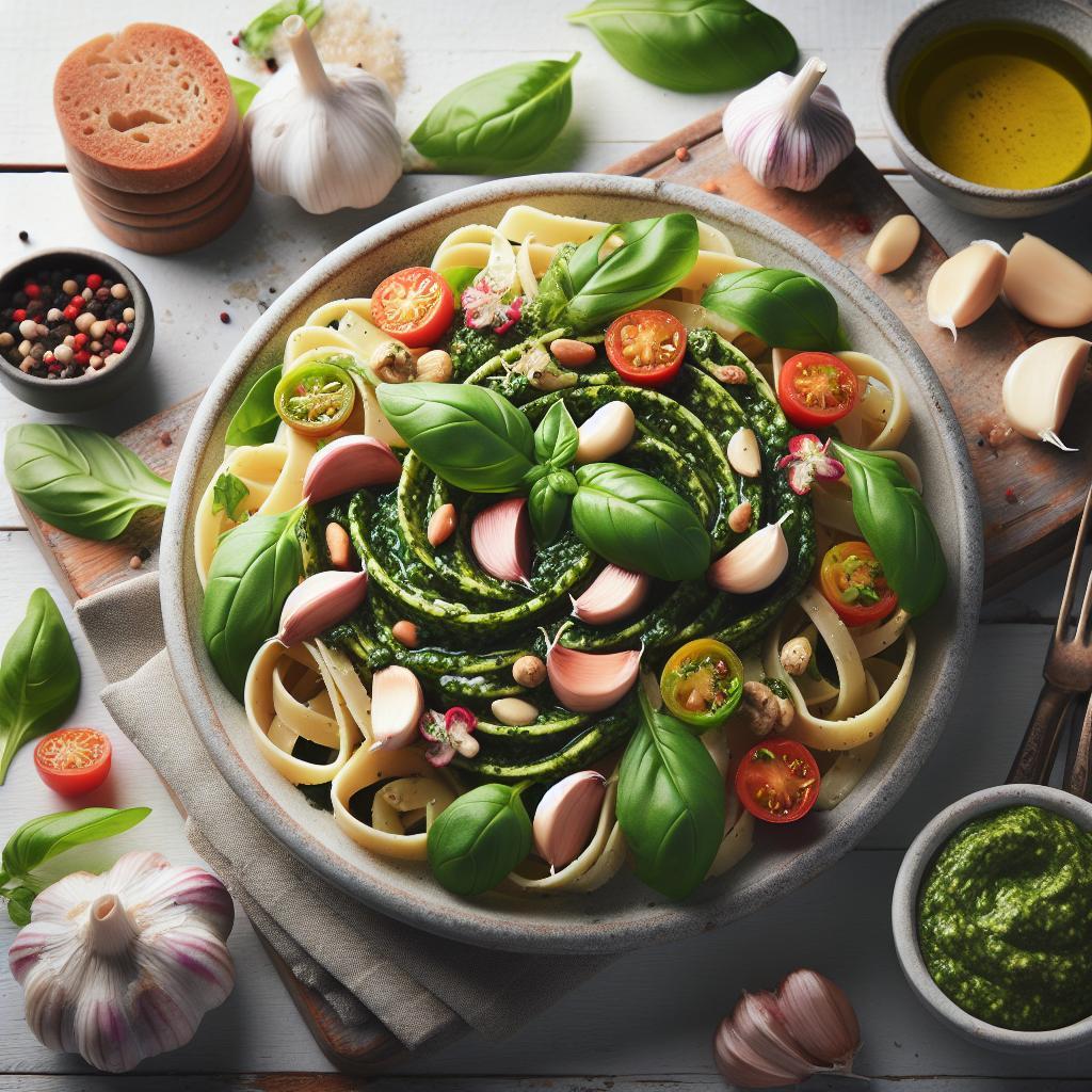 Basil & Garlic Bliss: A Nut-Free Pesto Delight Recipe