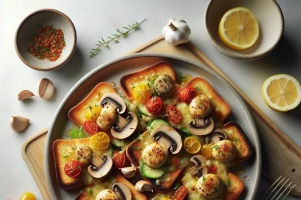 Savor Gourmet Cheesy Mushroom & Garlic Toasts: A Flavorful Delight