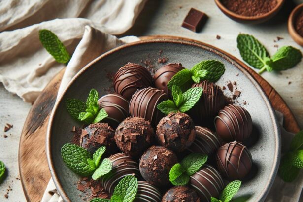 Indulge in Decadent Mint Chocolate Ganache Truffles Delight