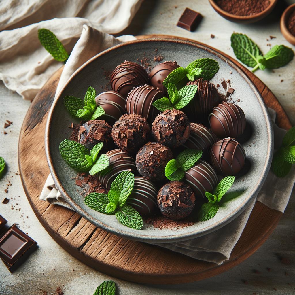 Indulge in Decadent Mint Chocolate Ganache Truffles Delight