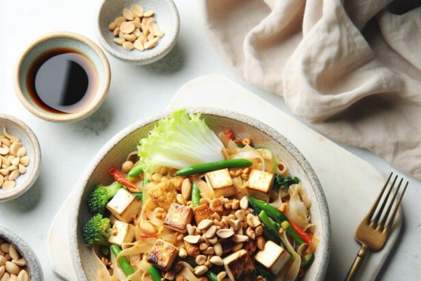 Savor Authentic Pad Thai with Tofu & Crunchy Peanuts