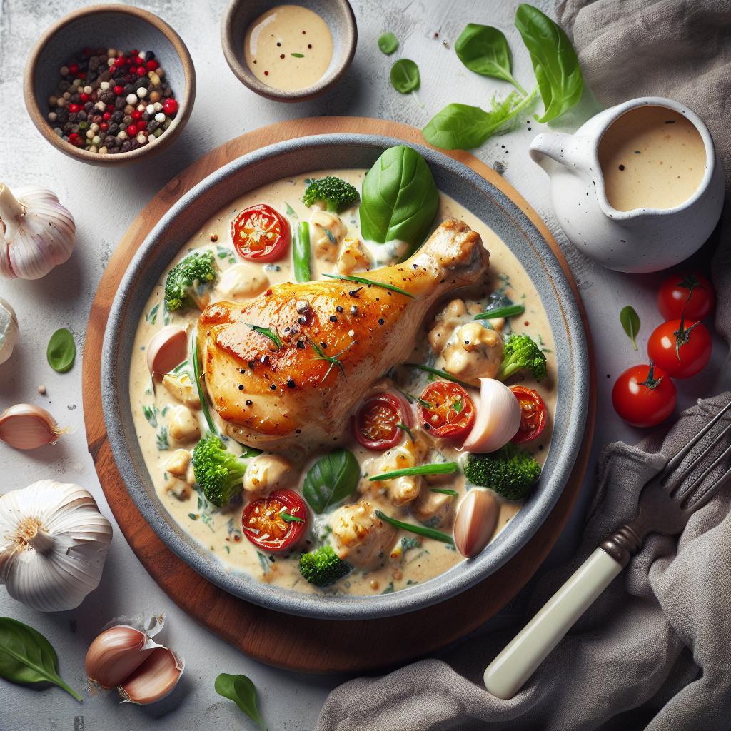 Indulge in Creamy Garlic Chicken: A Flavorful Delight