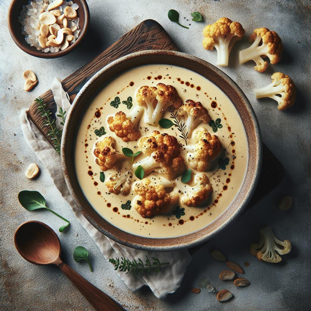 Creamy Roasted Cauliflower Soup: A Cozy, Nutty Delight