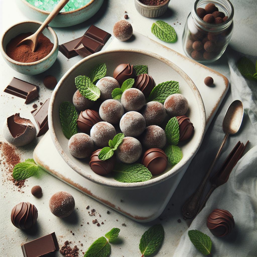 Indulge in Decadent Mint Chocolate Ganache Truffles Delight