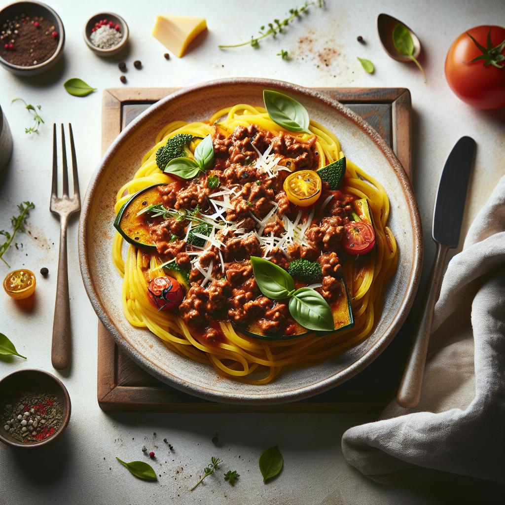 Twist on Tradition: Savory Meat Sauce Meets Spaghetti Squash