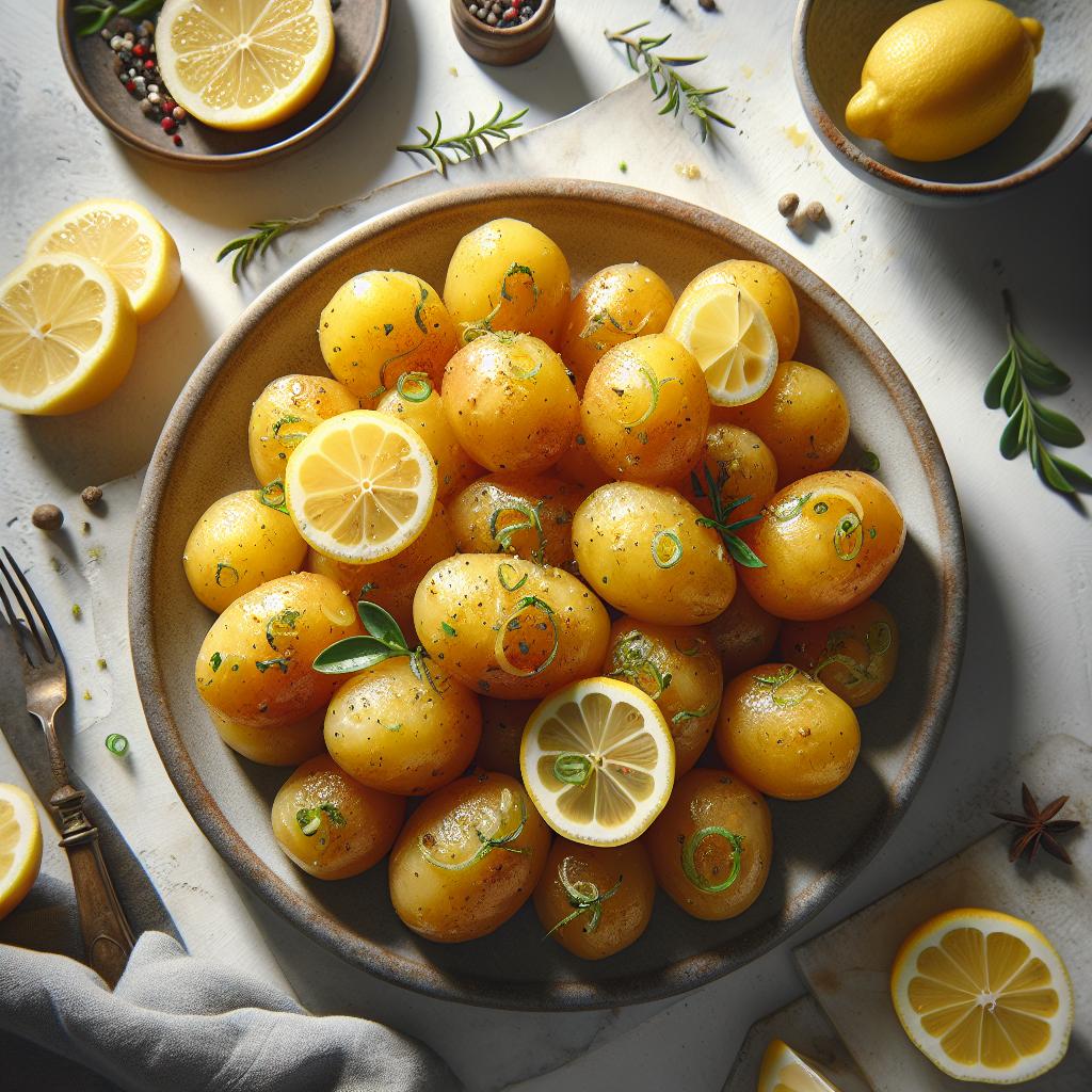 Zesty Greek Lemon Potatoes: A Tangy Mediterranean Delight