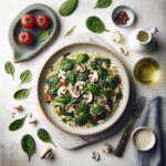 Savor the Creamy Spinach and Mushroom Orzo Delight