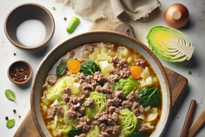 Hearty Keto Cabbage Soup: Savory Ground Beef Delight