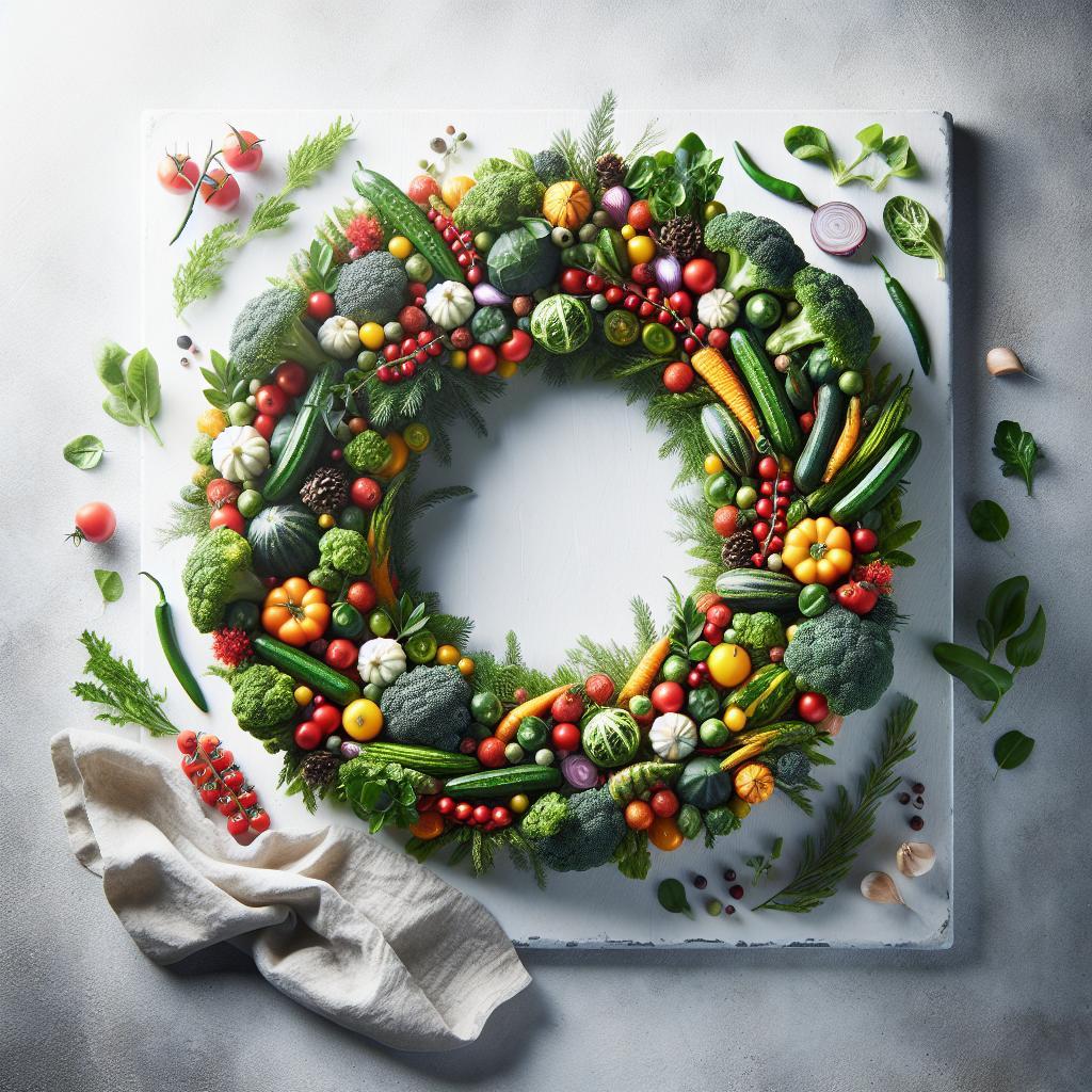 Harvest Joy: Crafting Festive Vegetable Wreaths for Holidays