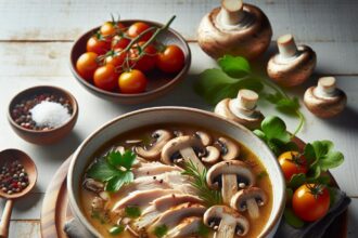 Savoring Comfort: The Art of Turkey and Mushroom Soup