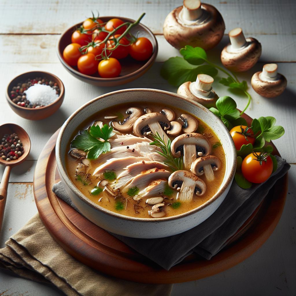 Savoring Comfort: The Art of Turkey and Mushroom Soup