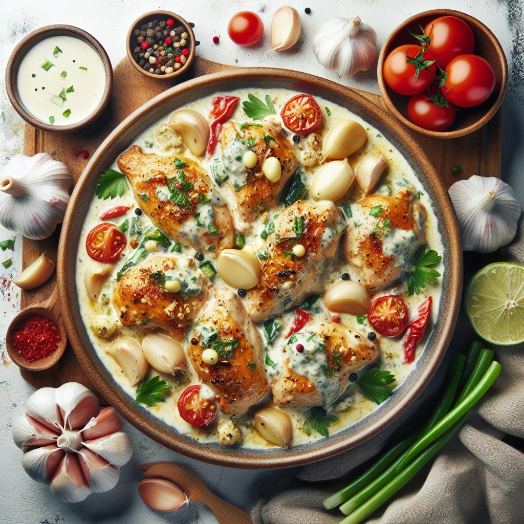 Irresistible Creamy Garlic Chicken: A Flavorful Delight