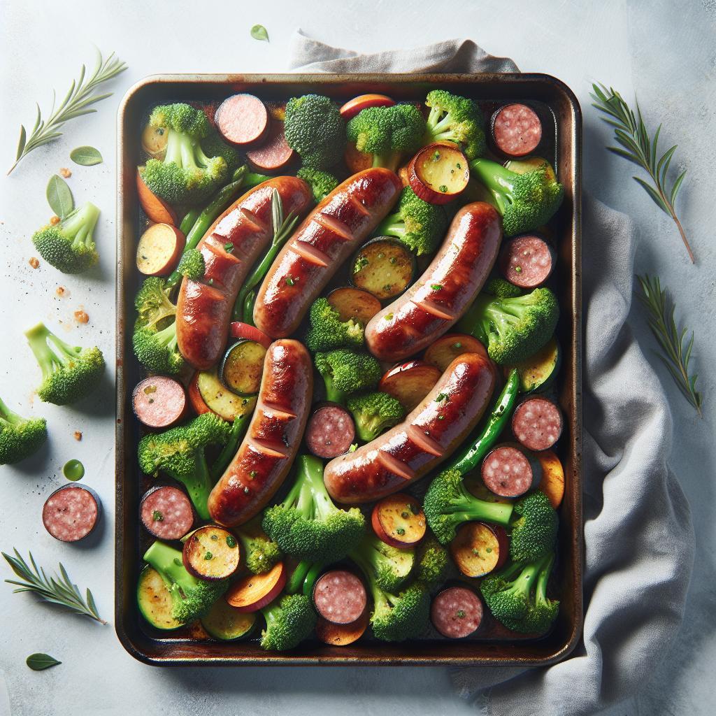 One-Pan Delight: Easy Sheet Pan Sausage and Broccoli Feast