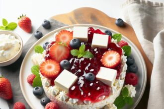 Delightful Rice Cakes Topped with Cream Cheese & Jelly