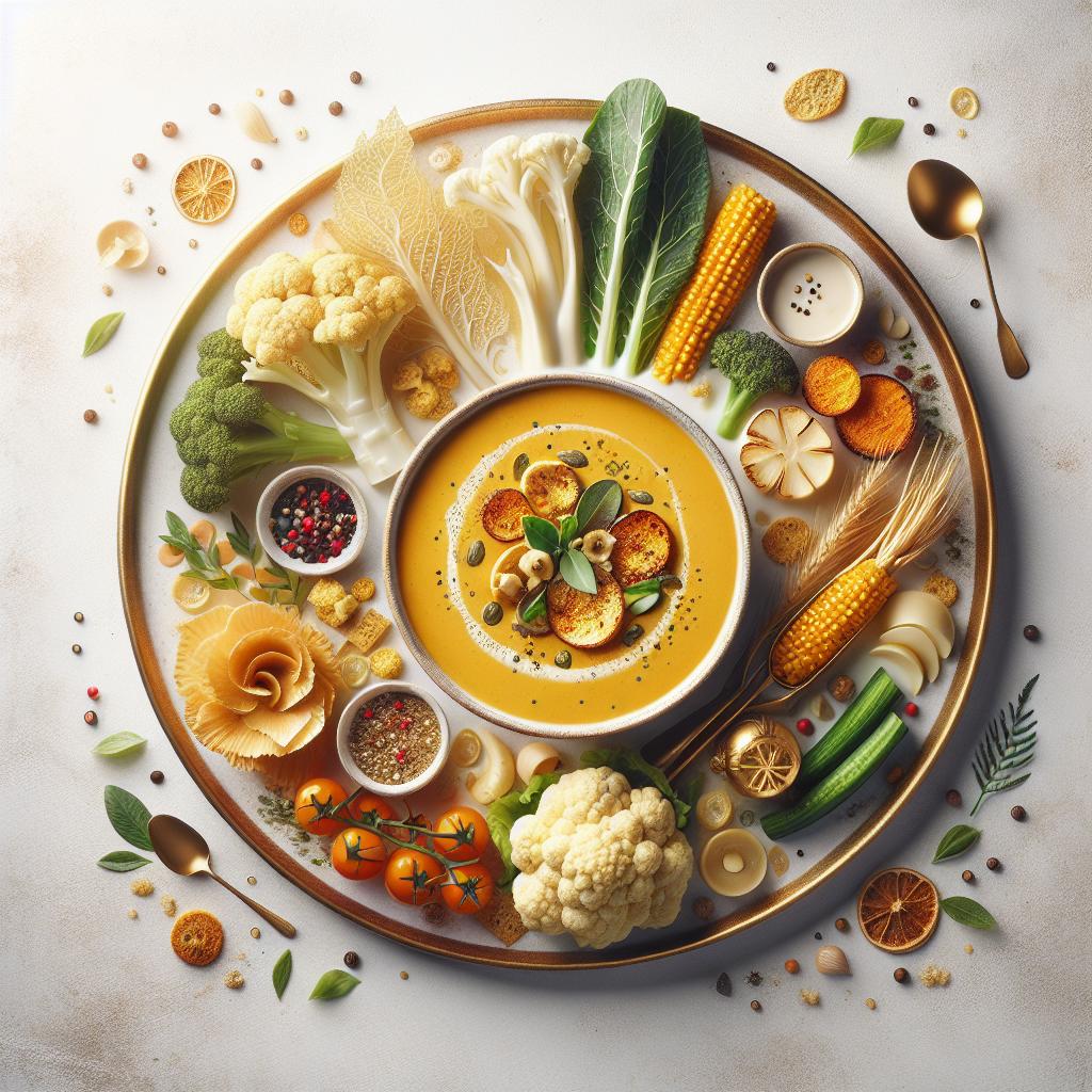 Golden Glow: The Art of Roasted Cauliflower Soup Delight